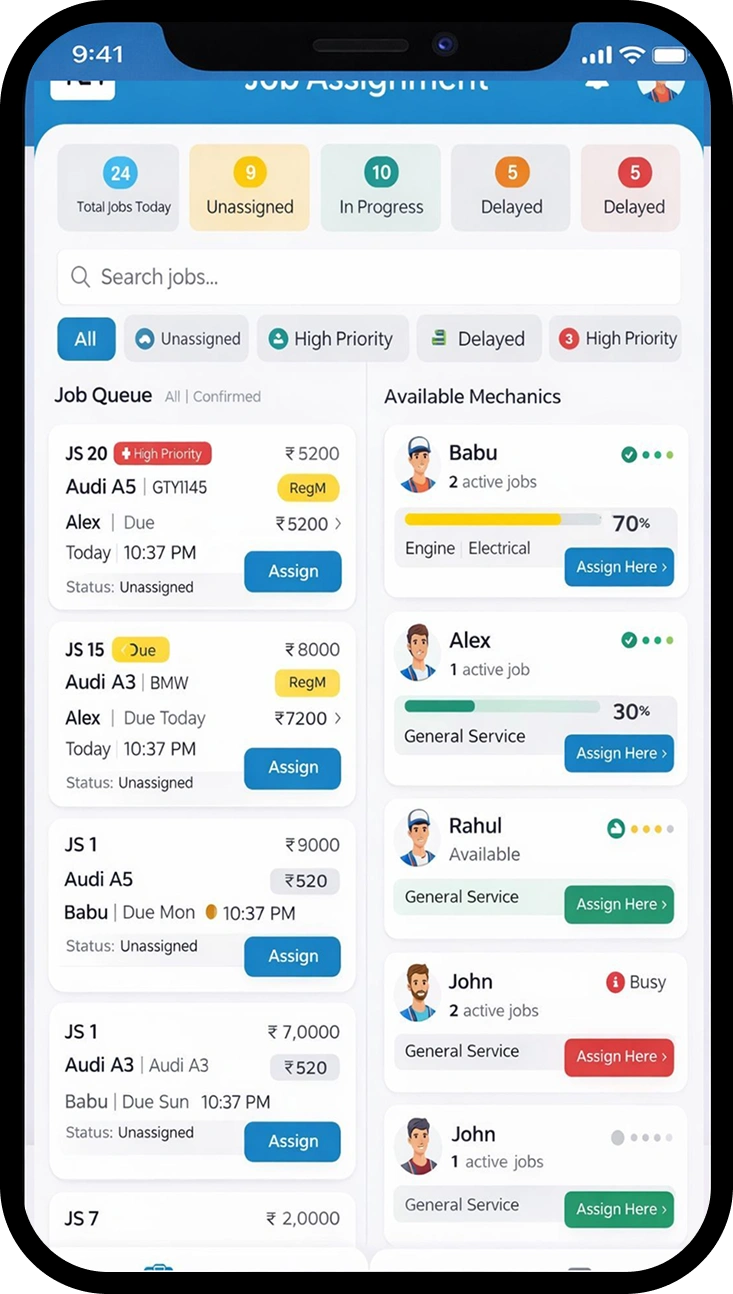 Jobcard Scheduling