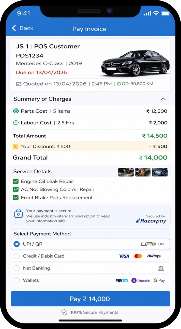 Receiving payment